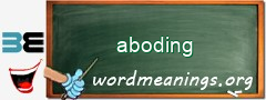 WordMeaning blackboard for aboding